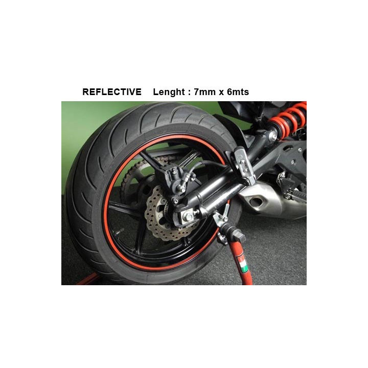 TAŚMA NA FELGĘ KEITI REFLECTIVE STICKER STRIP RED