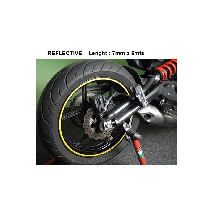 TAŚMA NA FELGĘ KEITI REFLECTIVE STICKER STRIP YELLOW