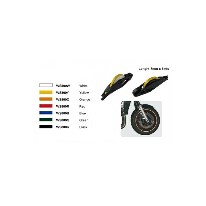 TAŚMA NA FELGĘ KEITI REFLECTIVE STICKER STRIP YELLOW