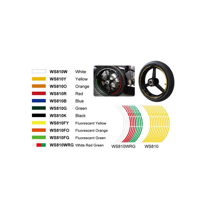 PASKI NA FELGĘ KEITI REFLECTIVE STICKER FLUO YELLOW