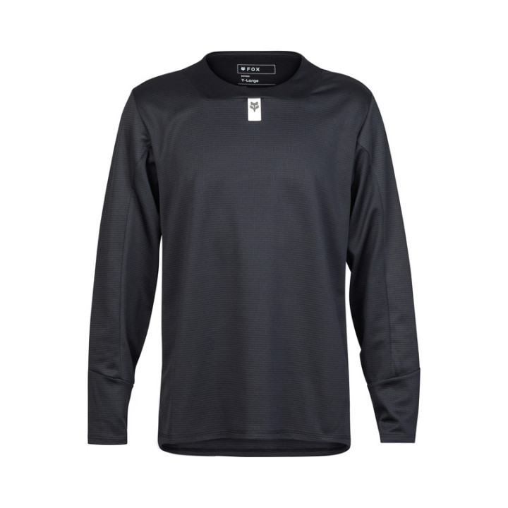 KOSZULKA ROWEROWA Z DŁUGIM RĘKAWEM FOX JUNIOR DEFEND BLACK