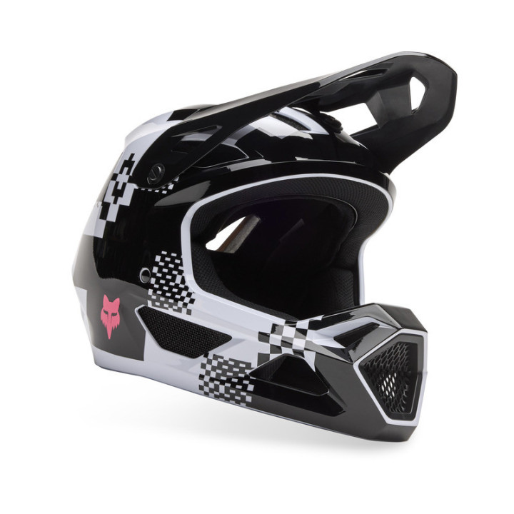 KASK ROWEROWY FOX JUNIOR RAMPAGE DIGI IMG BLACK/WHITE YS
