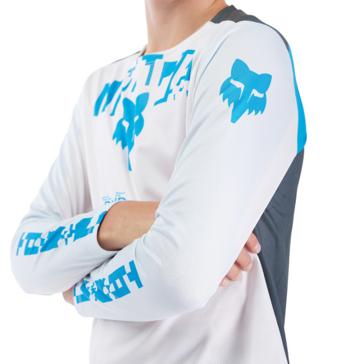 KOSZULKA ROWEROWA Z DŁUGIM RĘKAWEM FOX JUNIOR RANGER DIGI IMAGE WHITE