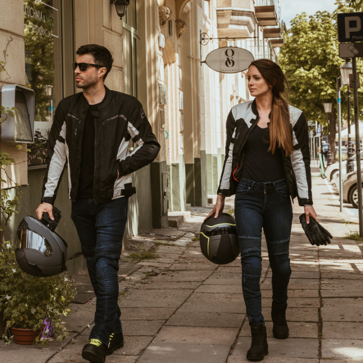 JEANSY MOTOCYKLOWE DAMSKIE OZONE AGNESS 2 WASHED BLUE