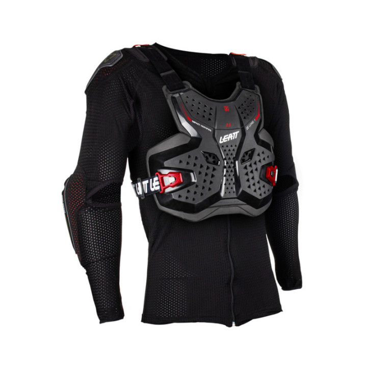 KOSZULKA Z OCHRANIACZAMI JUNIOR LEATT 3.5 BLACK RED (147-159CM) L/XL