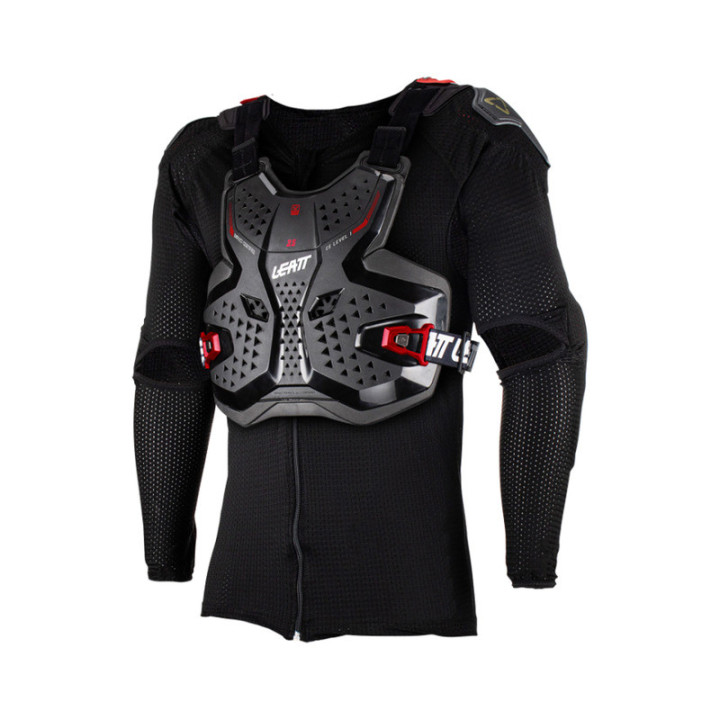 KOSZULKA Z OCHRANIACZAMI JUNIOR LEATT 3.5 BLACK RED (147-159CM) L/XL