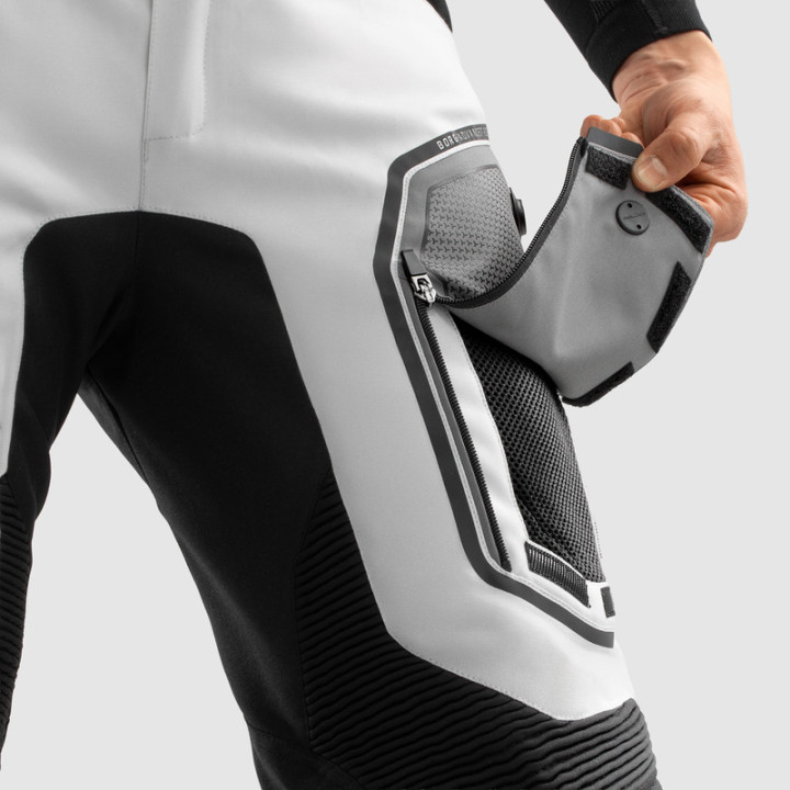SPODNIE MOTOCYKLOWE TEKSTYLNE REBELHORN BORG 2 BLACK GREY