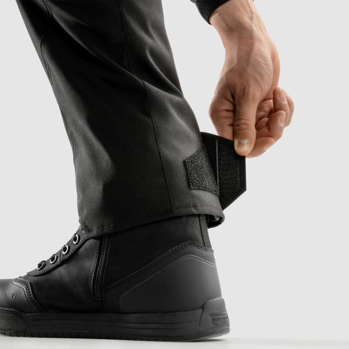 SPODNIE MOTOCYKLOWE TEKSTYLNE REBELHORN BORG 2 BLACK (DŁUGA NOGAWKA)