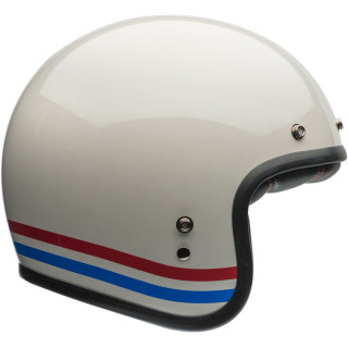 KASK BELL CUSTOM 500 ECE6 STRIPES PEARL WHITE RED BLUE S