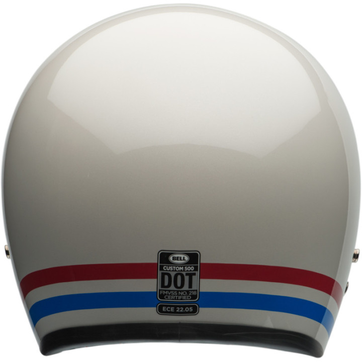 KASK BELL CUSTOM 500 ECE6 STRIPES PEARL WHITE RED BLUE S