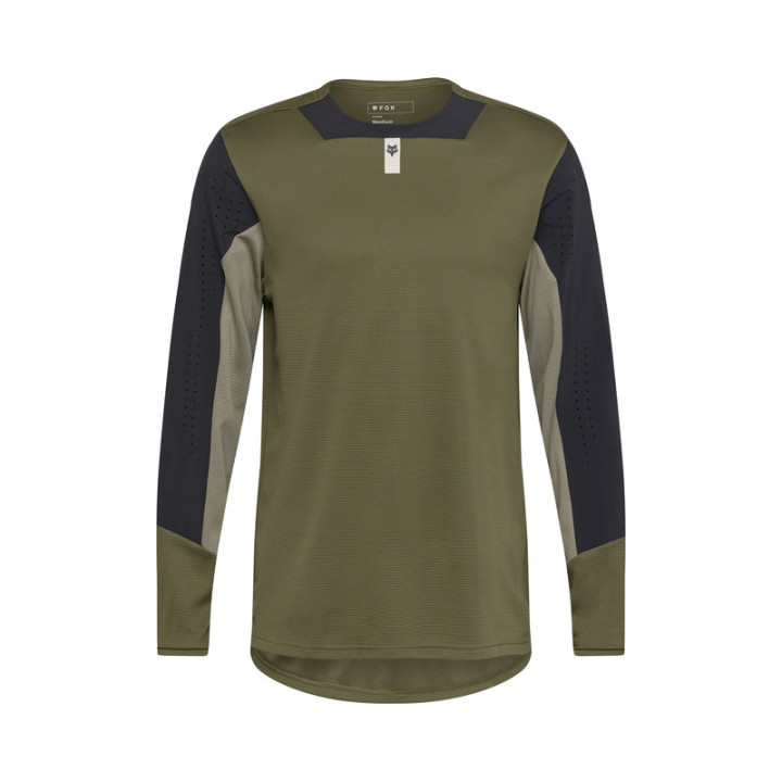 KOSZULKA ROWEROWA Z DŁUGIM RĘKAWEM FOX DEFEND OLIVE GREEN S