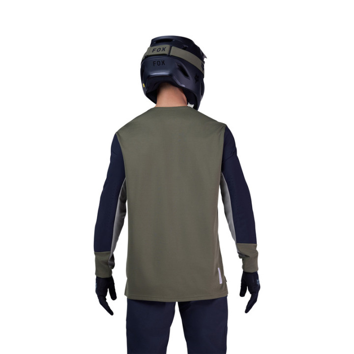 KOSZULKA ROWEROWA Z DŁUGIM RĘKAWEM FOX DEFEND OLIVE GREEN S