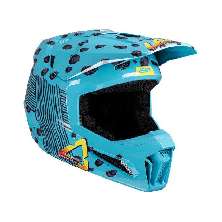 KASK MOTOCYKLOWY Z GOGLAMI JUNIOR LEATT KIT MOTO 3.5 CHEETAH