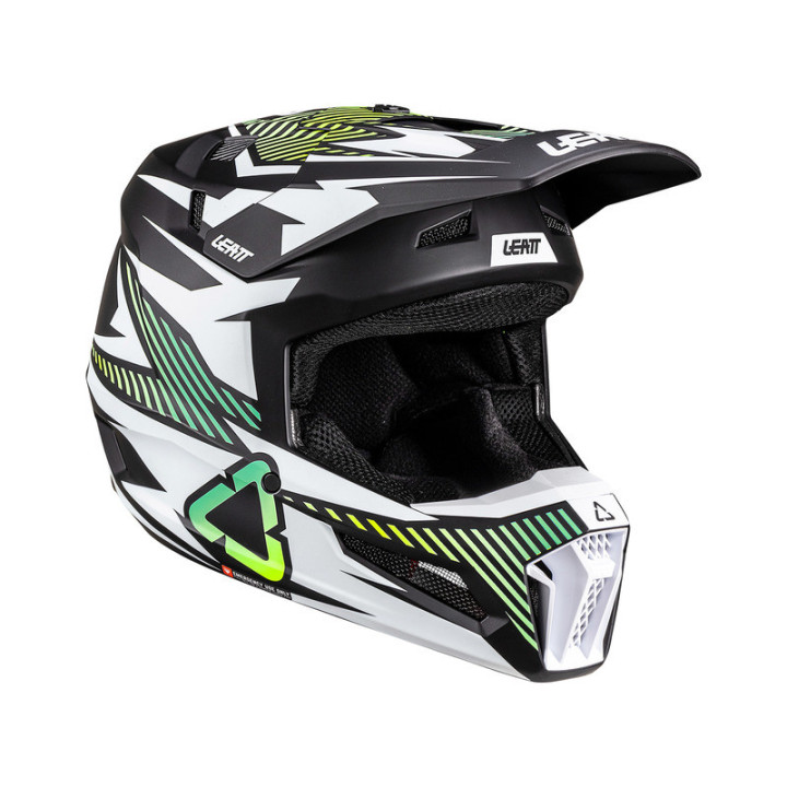 KASK MOTOCYKLOWY Z GOGLAMI JUNIOR LEATT KIT MOTO 3.5 STORM TEAL