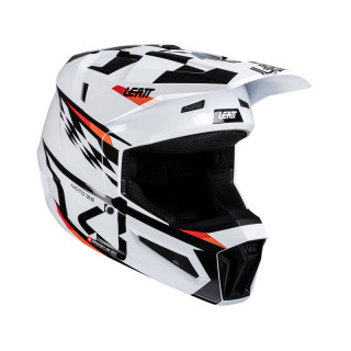 KASK MOTOCYKLOWY Z GOGLAMI JUNIOR LEATT KIT MOTO 3.5 WHITE