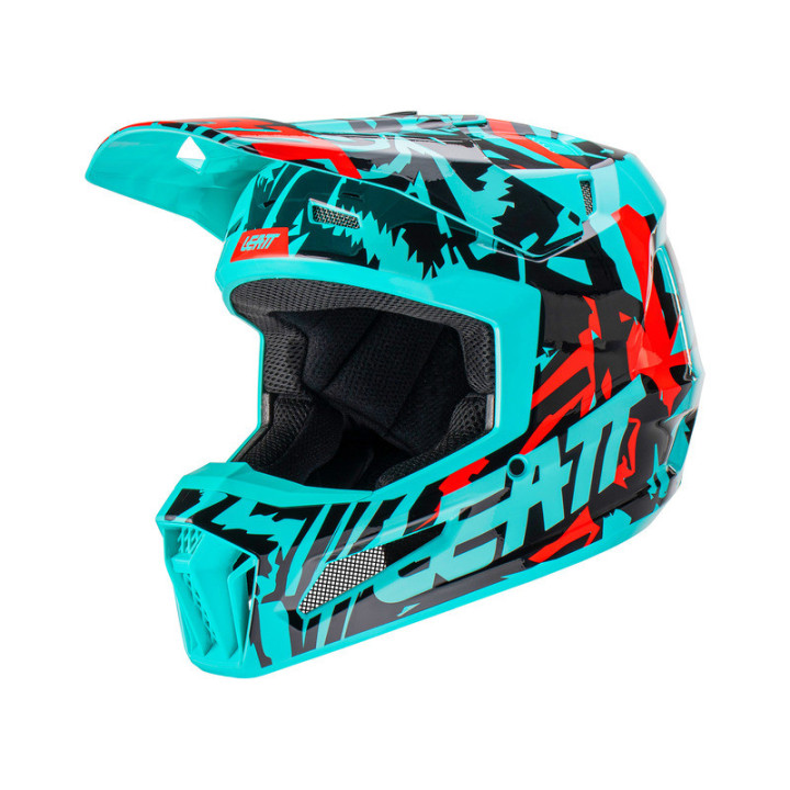 KASK MOTOCYKLOWY Z GOGLAMI LEATT KIT MOTO 3.5 FUEL