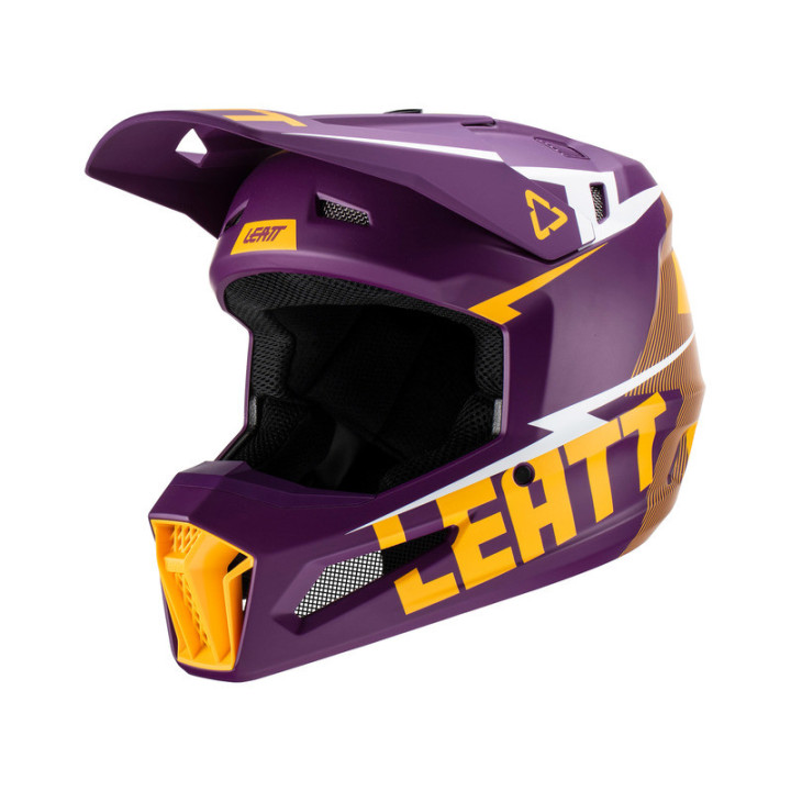 KASK MOTOCYKLOWY Z GOGLAMI LEATT KIT MOTO 3.5 INDIGO