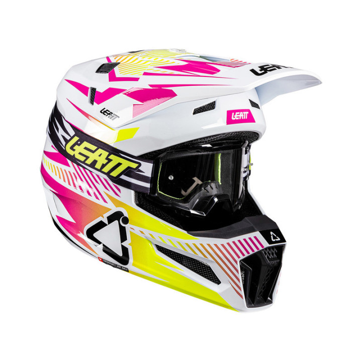 KASK MOTOCYKLOWY Z GOGLAMI LEATT KIT MOTO 3.5 STORM