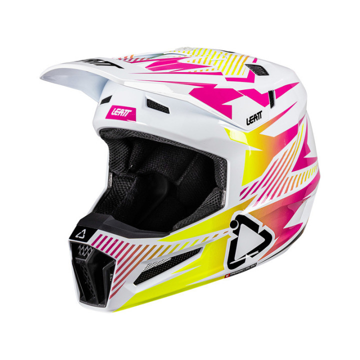 KASK MOTOCYKLOWY Z GOGLAMI LEATT KIT MOTO 3.5 STORM PINK L