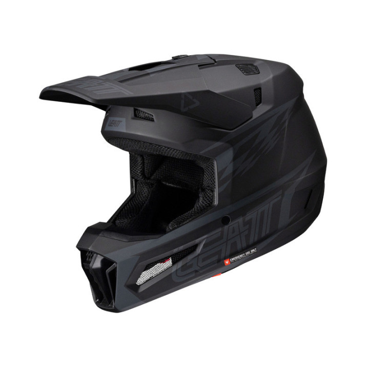KASK MOTOCYKLOWY Z GOGLAMI LEATT KIT MOTO 3.5 STEALTH