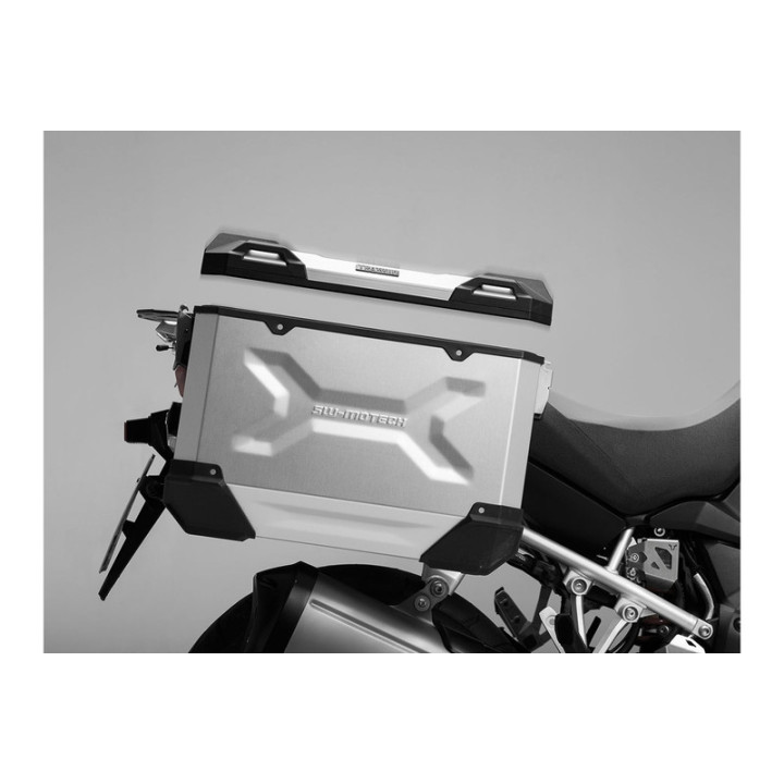 KUFER BOCZNY NA LEWĄ STRONĘ SW-MOTECH TRAX ADV SILVER 37L (M)