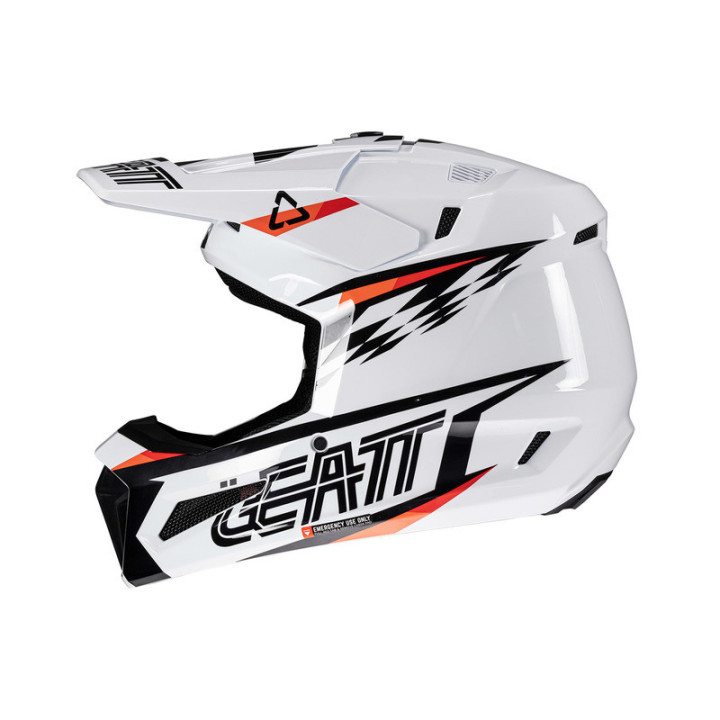 KASK MOTOCYKLOWY Z GOGLAMI LEATT KIT MOTO 3.5 WHITE