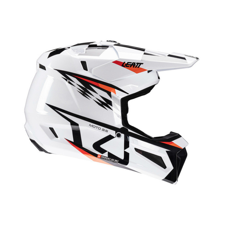 KASK MOTOCYKLOWY Z GOGLAMI LEATT KIT MOTO 3.5 WHITE XS