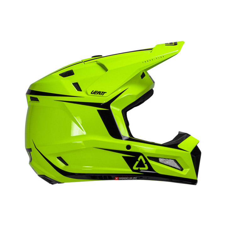 KASK MOTOCYKLOWY Z GOGLAMI LEATT KIT MOTO 3.5 NEON YELLOW