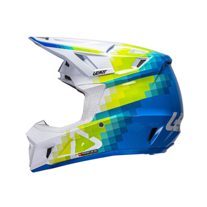 KASK MOTOCYKLOWY Z GOGLAMI LEATT KIT MOTO 7.5 PIXEL BLUE