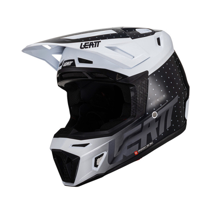 KASK MOTOCYKLOWY Z GOGLAMI LEATT KIT MOTO 8.5 BLACK WHITE XL