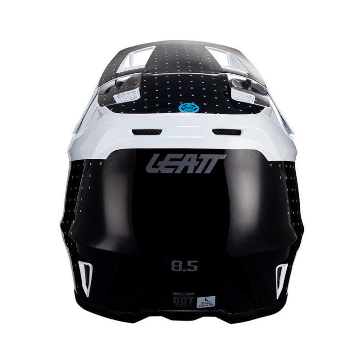 KASK MOTOCYKLOWY Z GOGLAMI LEATT KIT MOTO 8.5 BLACK WHITE XL