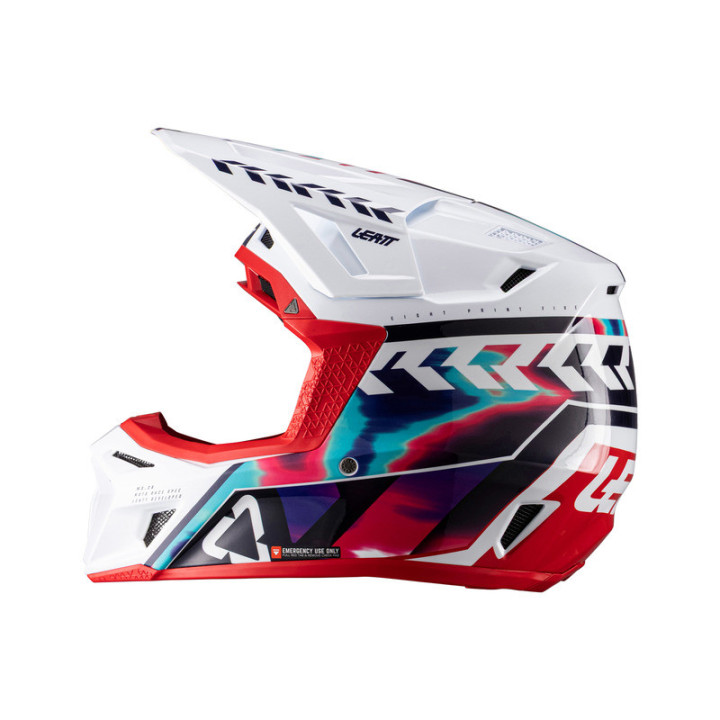 KASK MOTOCYKLOWY Z GOGLAMI LEATT KIT MOTO 8.5 ROYAL BLUE RED
