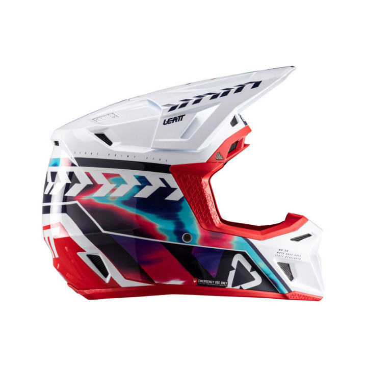 KASK MOTOCYKLOWY Z GOGLAMI LEATT KIT MOTO 8.5 ROYAL BLUE RED