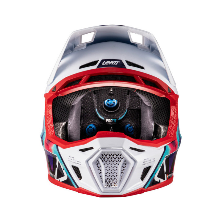 KASK MOTOCYKLOWY Z GOGLAMI LEATT KIT MOTO 8.5 ROYAL BLUE RED