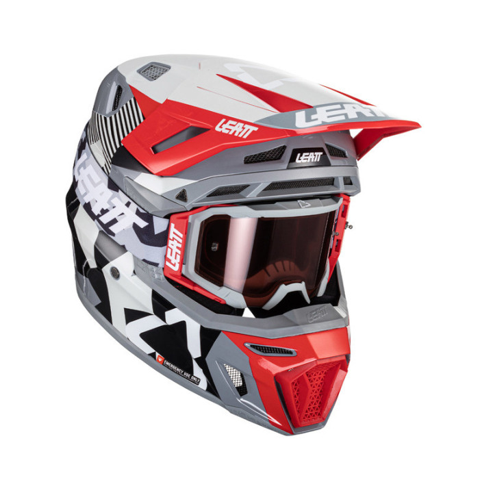 KASK MOTOCYKLOWY Z GOGLAMI LEATT KIT MOTO 8.5 FORGE XL