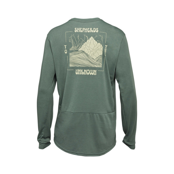 KOSZULKA ROWEROWA Z DŁUGIM RĘKAWEM FOX RANGER DR SHEPHERDS HUNTER GREEN M