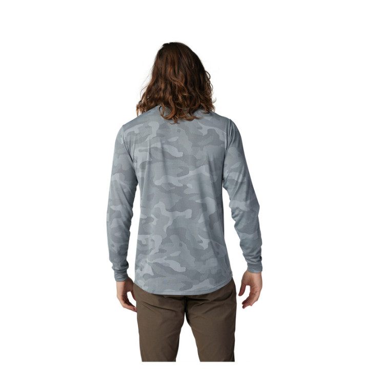 KOSZULKA ROWEROWA Z DŁUGIM RĘKAWEM FOX RANGER TRU DRI CLOUD GREY S