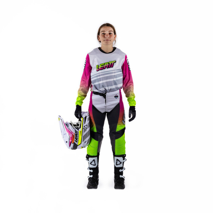 STRÓJ OFFROADOWY BLUZA I SPODNIE JUNIOR LEATT MINI RIDE KIT 3.5 RETRO PINK