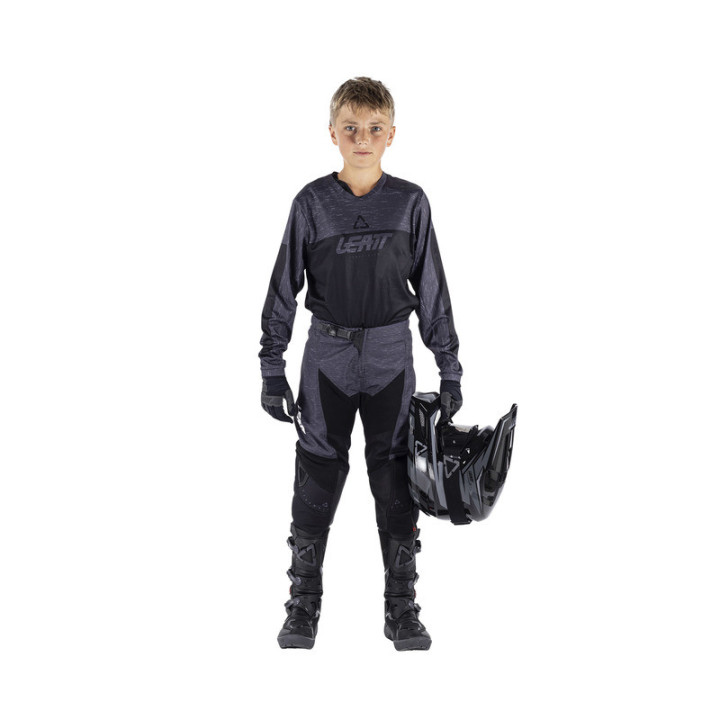 STRÓJ OFFROADOWY BLUZA I SPODNIE JUNIOR LEATT RIDE KIT 3.5 STEALTH BLACK GREY