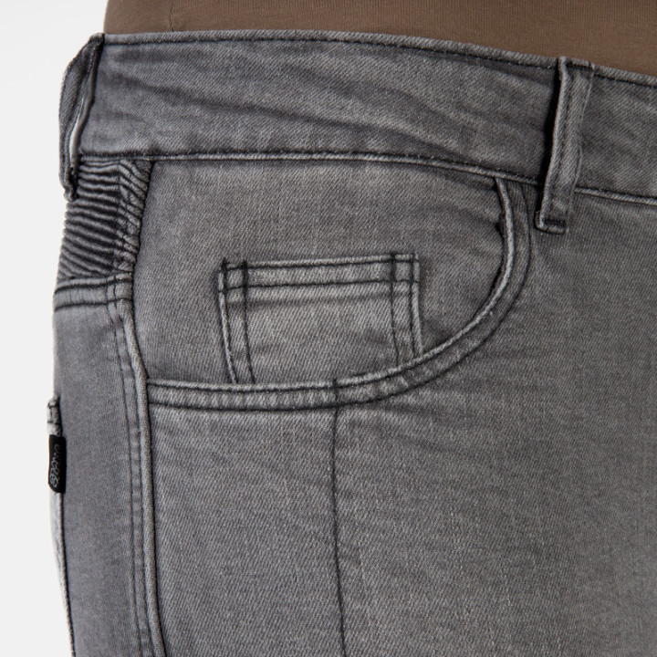 JEANSY MOTOCYKLOWE DAMSKIE OZONE ROXY WASHED BLACK 34/30