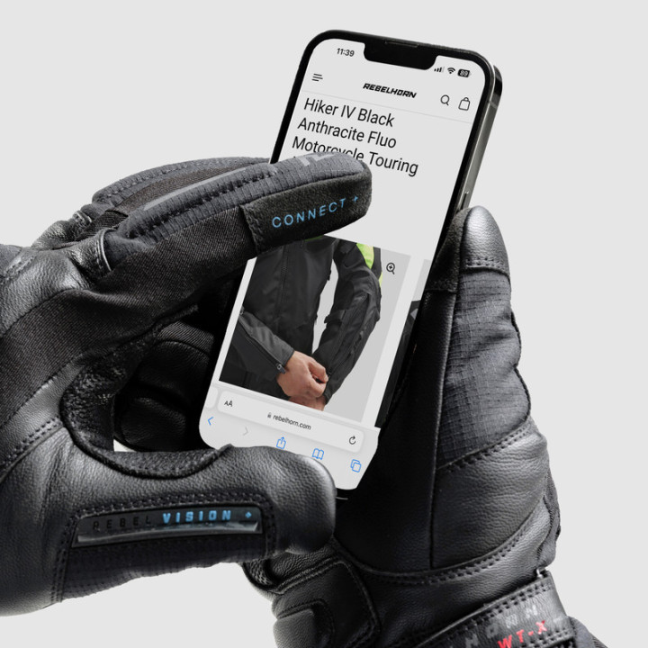 RĘKAWICE MOTOCYKLOWE REBELHORN SUMMIT WINTER WP BLACK