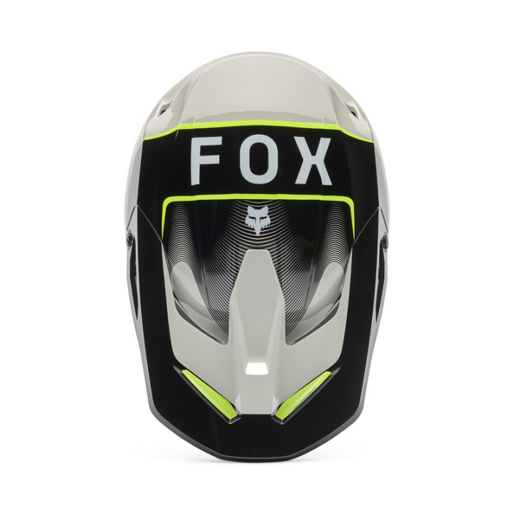 KASK MOTOCYKLOWY FOX V1 COLLECT GREY YELLOW