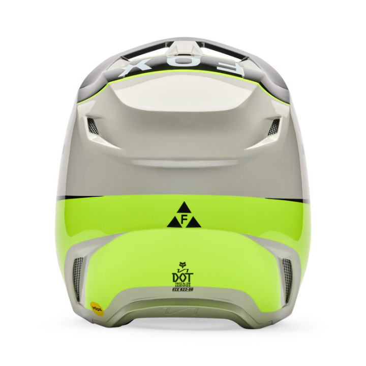 KASK MOTOCYKLOWY FOX V1 COLLECT GREY YELLOW