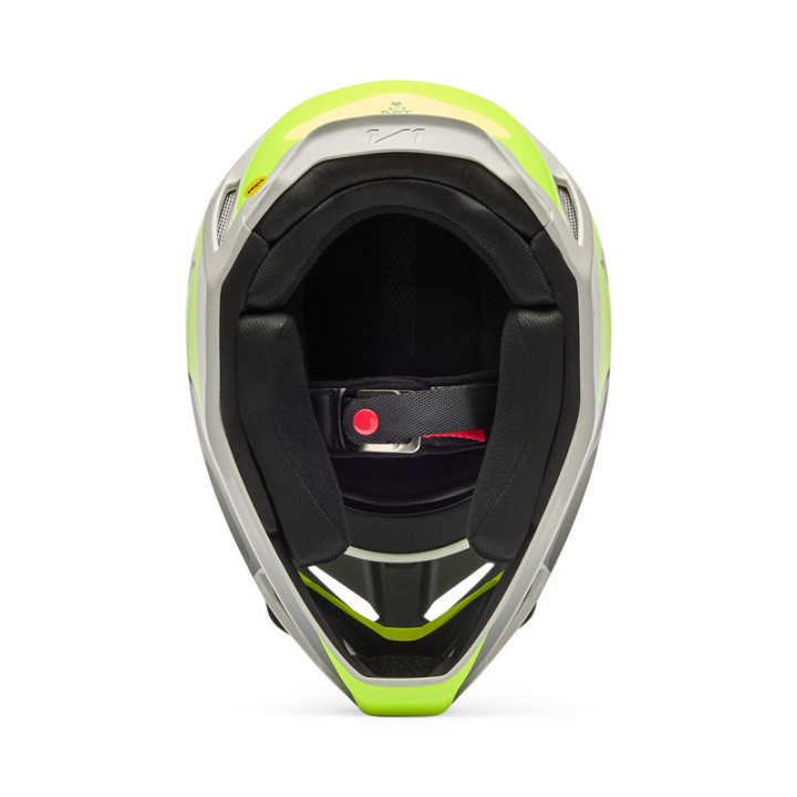 KASK MOTOCYKLOWY FOX V1 COLLECT GREY YELLOW