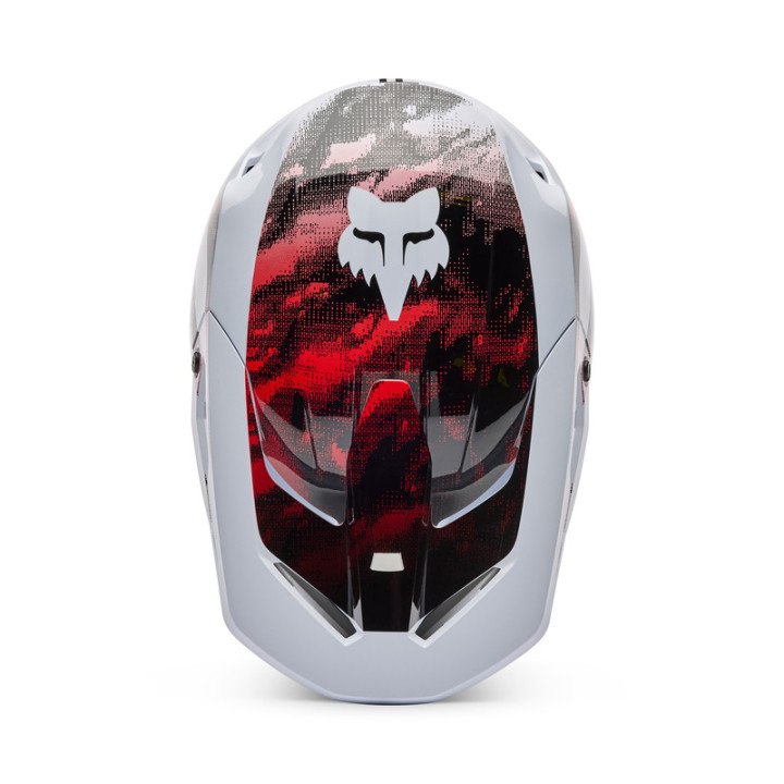 KASK FOX V1 KAIROS WHITE/FLUO RED