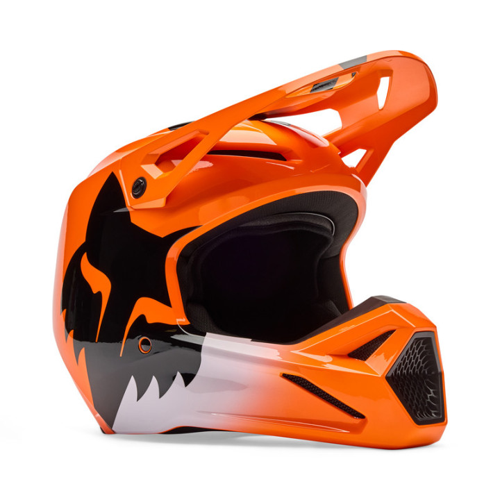 KASK MOTOCYKLOWY FOX V1 SHIELD FLUO ORANGE