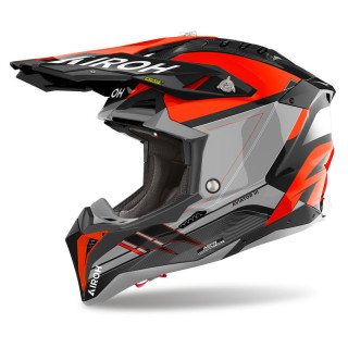 KASK MOTOCYKLOWY AIROH AVIATOR 3 SABER ORANGE GLOSS