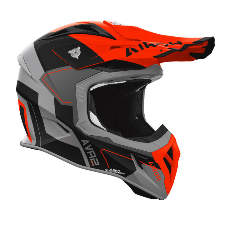 KASK MOTOCYKLOWY AIROH AVIATOR ACE 2 SHIELD ORANGE MATT