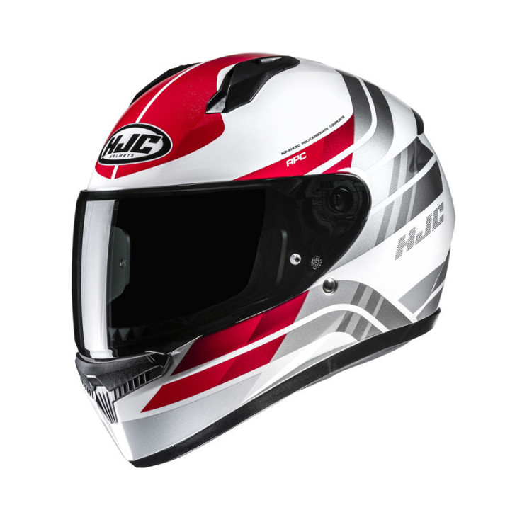 KASK MOTOCYKLOWY HJC C10 HIPER WHITE RED