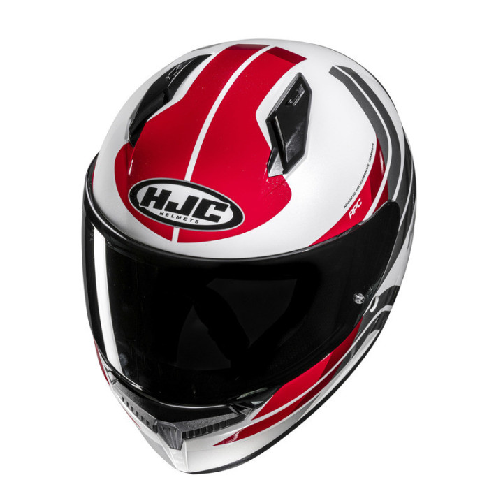 KASK MOTOCYKLOWY HJC C10 HIPER WHITE RED